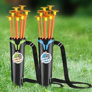 VATOS 2X Bow Arrow + Guns Toy For Kids LED Light Up Archery with Suction Cup Stand Target Dart Board Indoor Outdoor Game Toys
