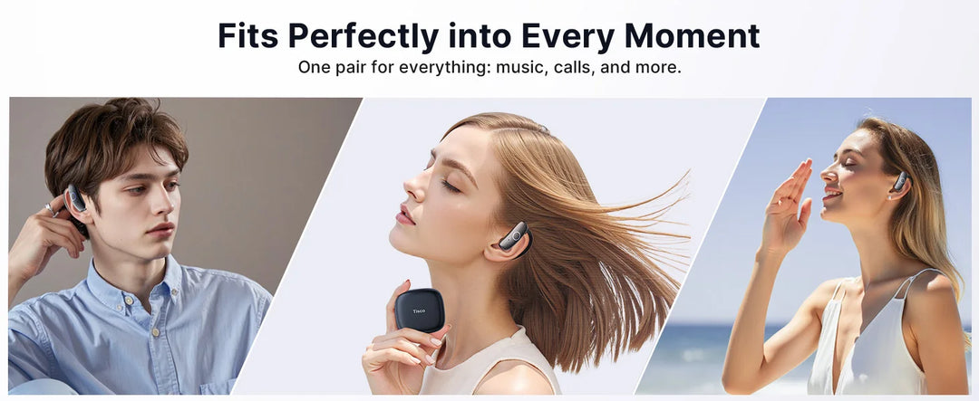 E1 5.4 AI Language Translation Headphones with 114 Languages Real Time Earbuds Translator OWS Ear Buds for Business Travel