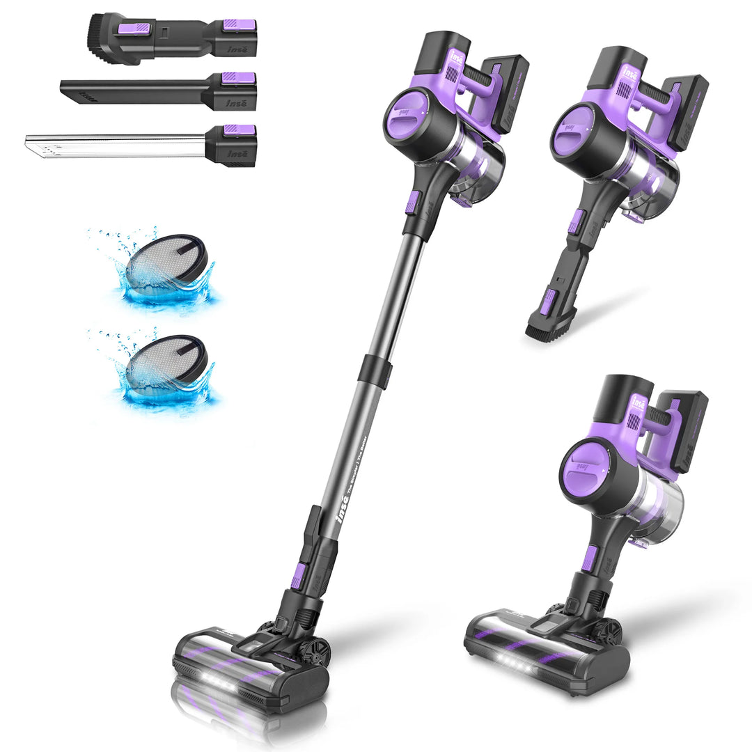 S10/S10X/S10P 45Kpa Powerful Suction Cordless Vacuum Cleaner, 1.2L Dust Box, 2 Batteries for Floor, Carpet & Pet Hair