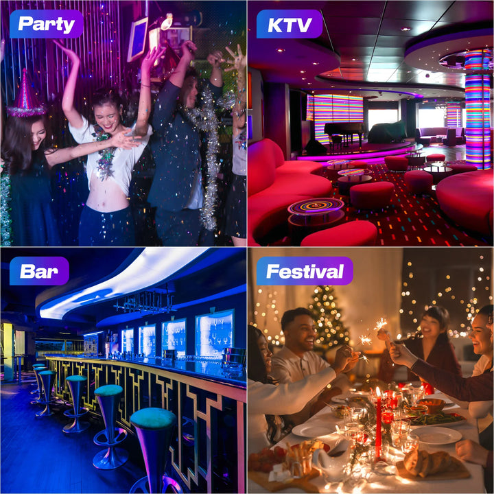 U'King 2Pcs 250W RGBW Wall Washer Light 10X25W LED Rotatable Dot Beam Moving Head Stage Lights For Party KTV Club Bar Wedding DJ