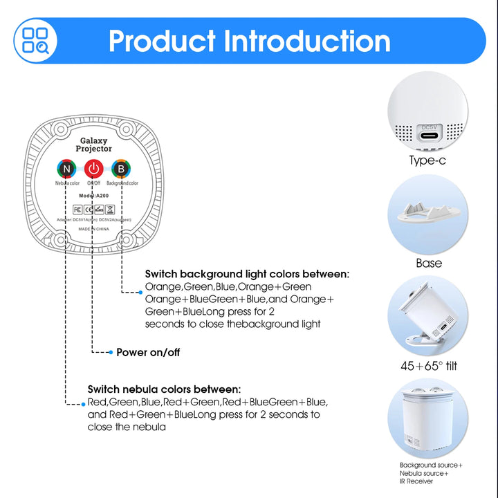 2025 New USB LED Projector Light, Modern Moire Pattern & Sunset Design, Adjustable Atmosphere Lighting With Remote Control