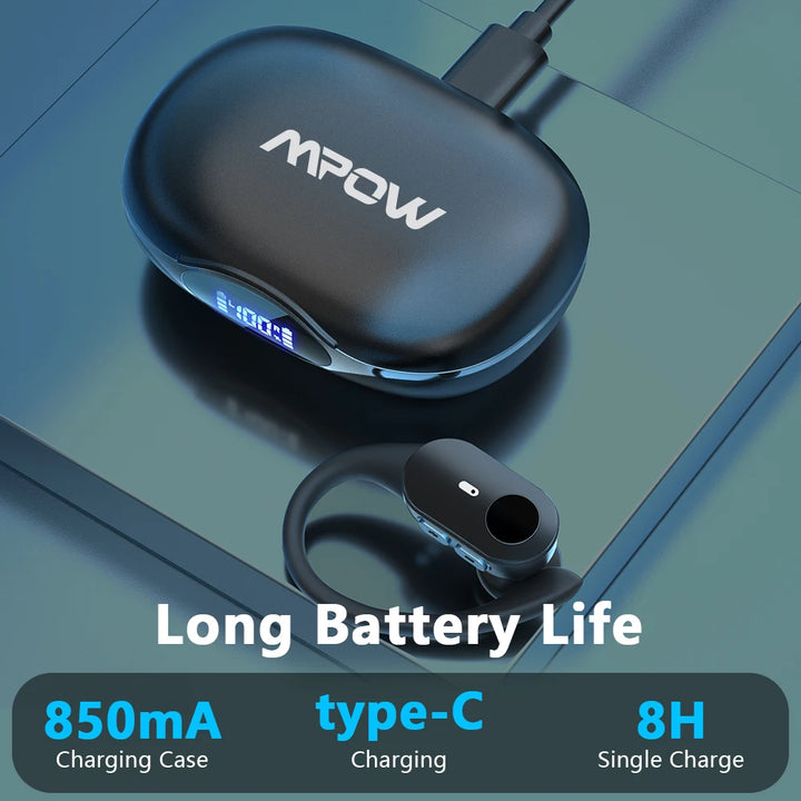 Mpow T68 Deep Bass Wireless Earbuds Bluetooth 5.3 TWS Earphones in-Ear LED Display Waterproof True Earphones for Work Gym Sports