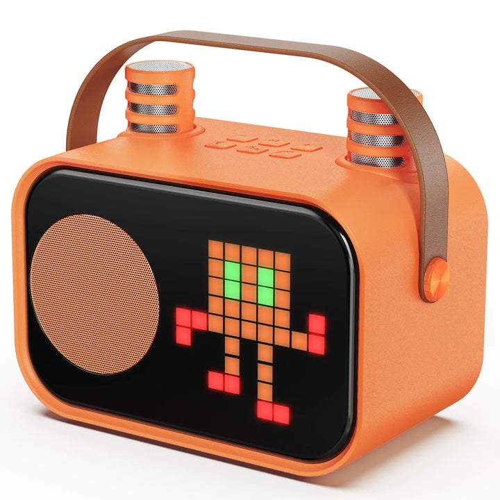 FanFun Bluetooth Speaker, Karaoke Machine for Kids, Portable Speaker with Microphone, 15 Animated Mode, 4 Funny Magic Voices