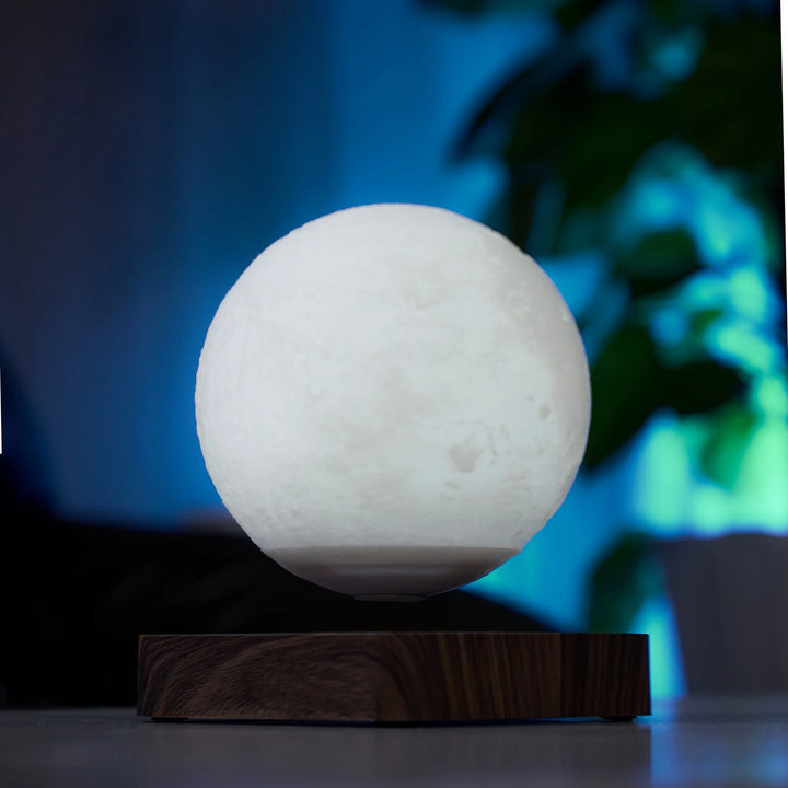 Levitating Moon Table Lamp, Magnetic Floating Night Light With 3 Lighting Modes, 3D Printed Levitation Bedside Table Lamp
