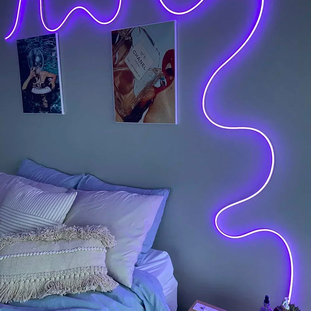 Smart Neon LED Strip Light App Control RGB Neon LED Backlight PC Game Room Decor Home Festival Outdoor Atmosphere Lighting