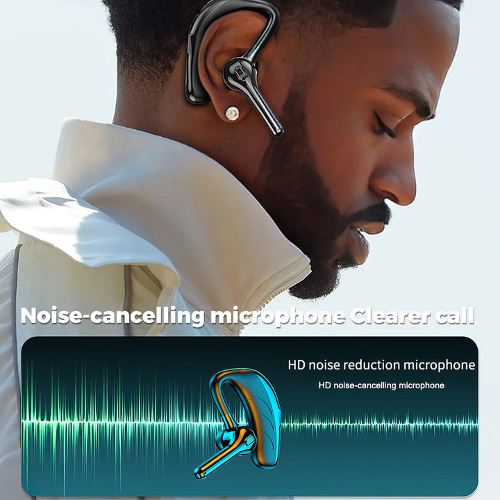 Mpow X13 Bluetooth V5.2 Single Wireless Headset Handsfree Earpiece with Microphone for Driving/Business/Office 25Hrs Android/iOS