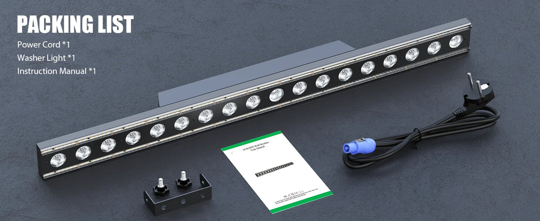 U'King 1/2/4Pcs 120W Wall Washer Lights 18X8W RGBW LED Stage Light Bar With White Fill Lighting For Wedding Party KTV Club Event