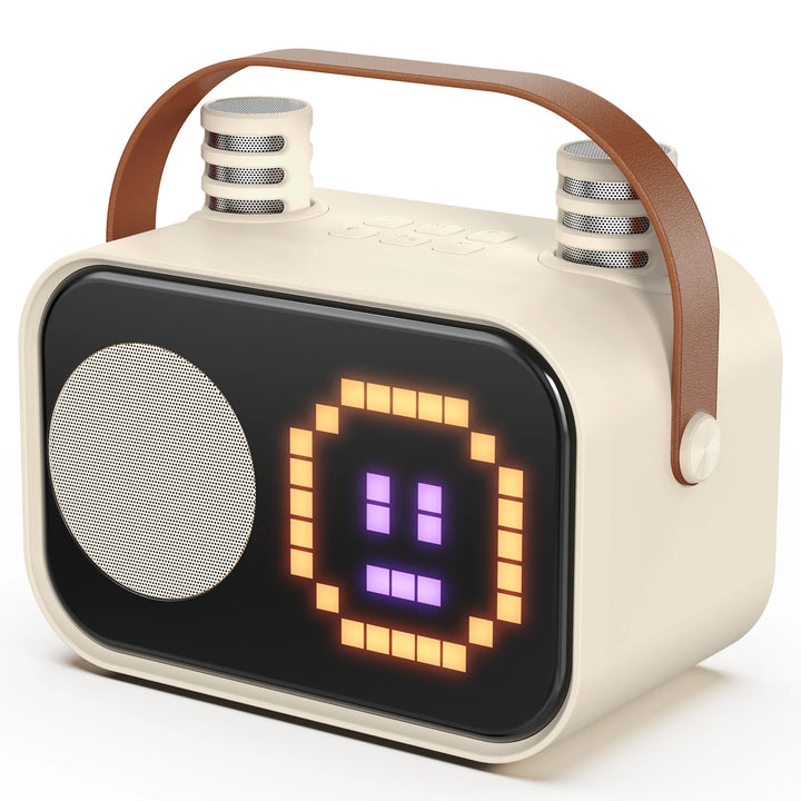 FanFun Bluetooth Speaker, Karaoke Machine for Kids, Portable Speaker with Microphone, 15 Animated Mode, 4 Funny Magic Voices