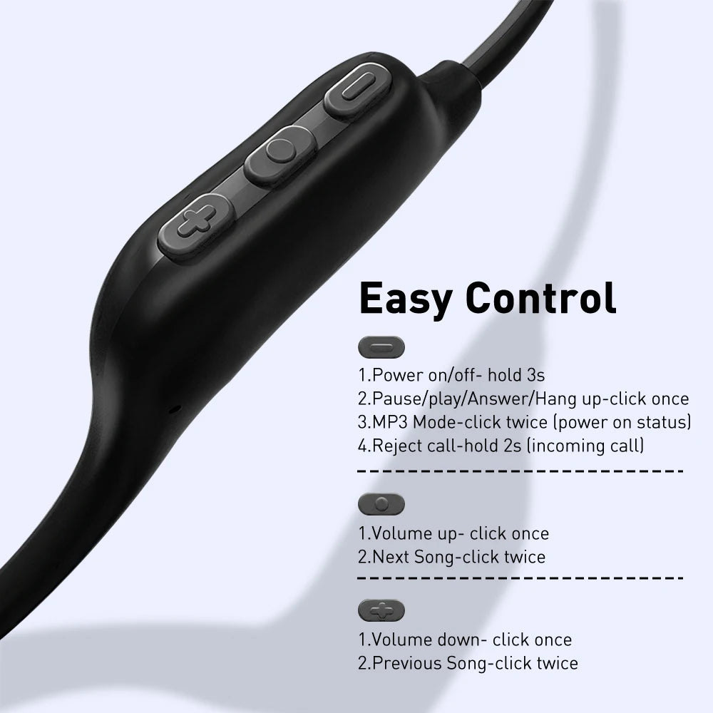 Mpow X6 Pro Bone Conduction Headphones Wireless Bluetooth 5.3 Waterproof IPX8 Professional Sports Headset Built-in 32GB Memory