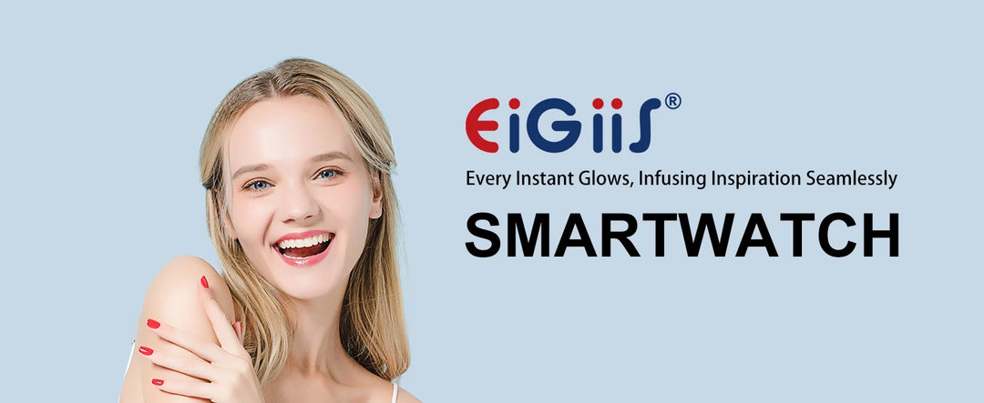 EIGIIS Smart Watch For Men Women P66D 1.85" TFT Health Monitoring IP68 Waterproof Bluetooth Call Multifunction Fitness Tracker