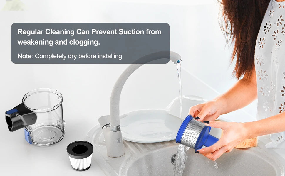 INSE N650 Cordless Vacuum Cleaner 4-Stage Advanced Filtration System Captures 99.99% of fine particles