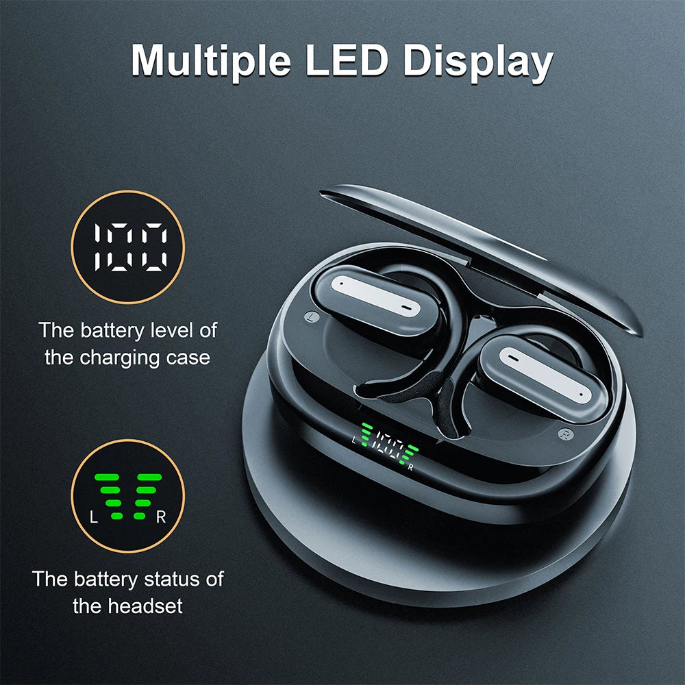Mpow SP36 In-ear Bluetooth 5.4 Headphones Touch Control TWS Earphones with Earhook Wireless Sports Earphones 40 Hours Playtime