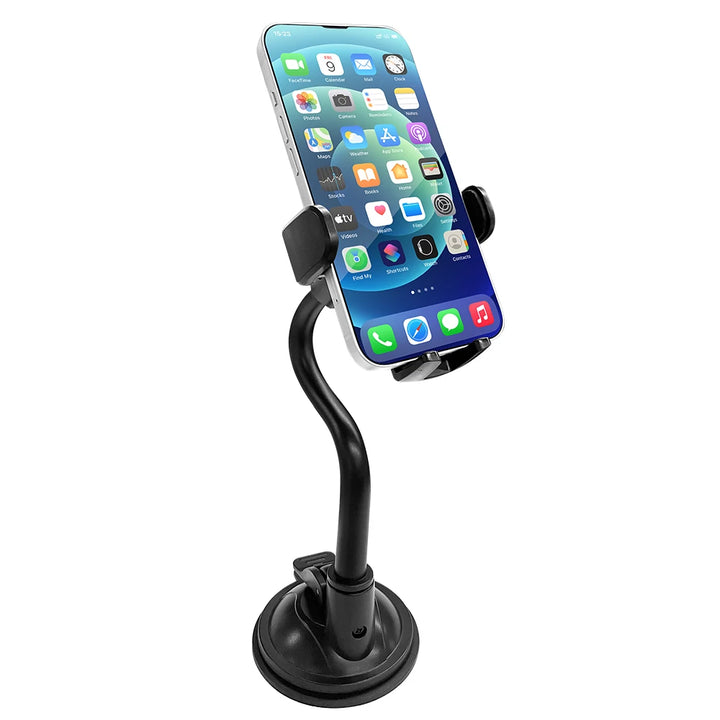 Mpow CA158 Universal Car Phone Mount Windshield Dashboard Car Phone Holder with Long Gooseneck for iPhone 14 15 Plus Max Samsung