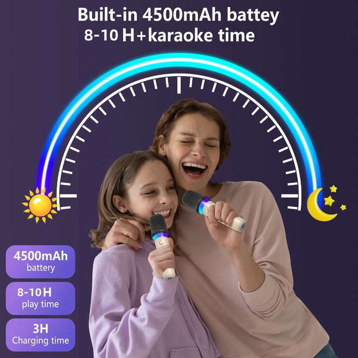 Kids Karaoke Machine, Mini Bluetooth Speaker with Microphone for Singing Home Party, Christmas Halloween Kids Birthday Easter