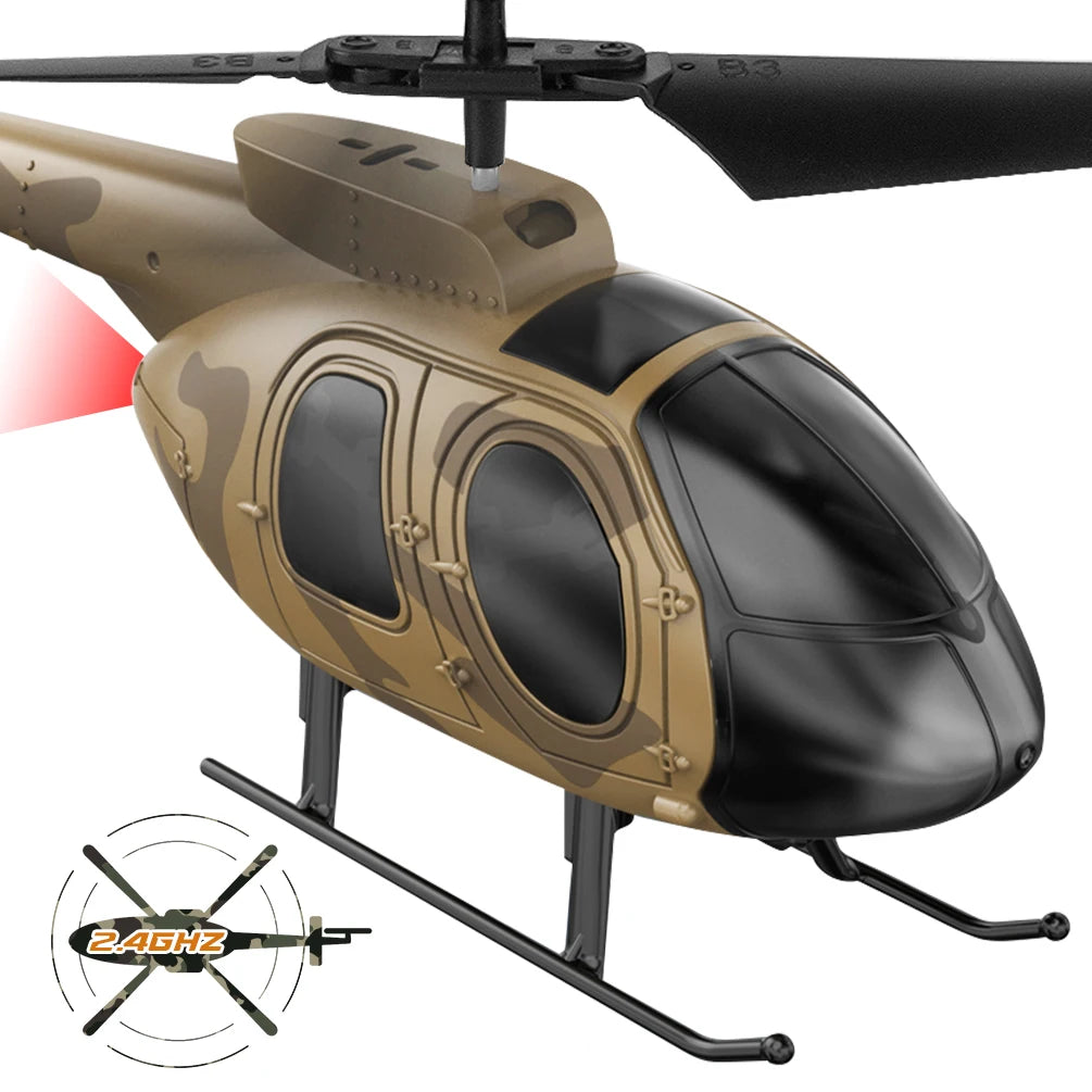 Vatos remote controlled helicopter camouflage 2.4GHz radio indoor RC helicopter toy one click takeoff for kids