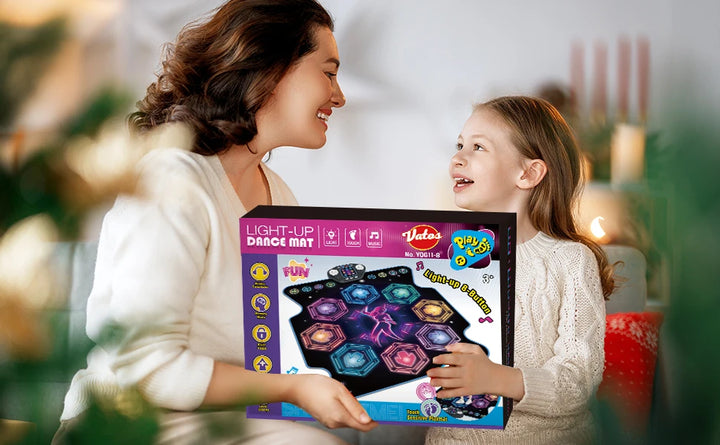 VATOS Dance Mat for Kids 27 Levels 8 LED Keys Bluetooth 5 Game Modes Built-in Music Ages 3+ Years