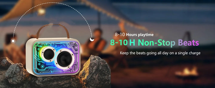 Kids Karaoke Machine, Mini Bluetooth Speaker with Microphone for Singing Home Party, Christmas Halloween Kids Birthday Easter