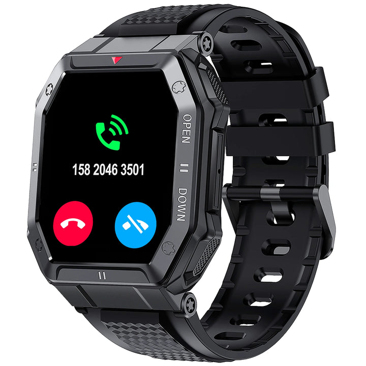 LaNikar 1.85'' HD New Military Smart Watch Men Bluetooth Call Heart Rate Blood Oxygen Detection Sport Smartwatch