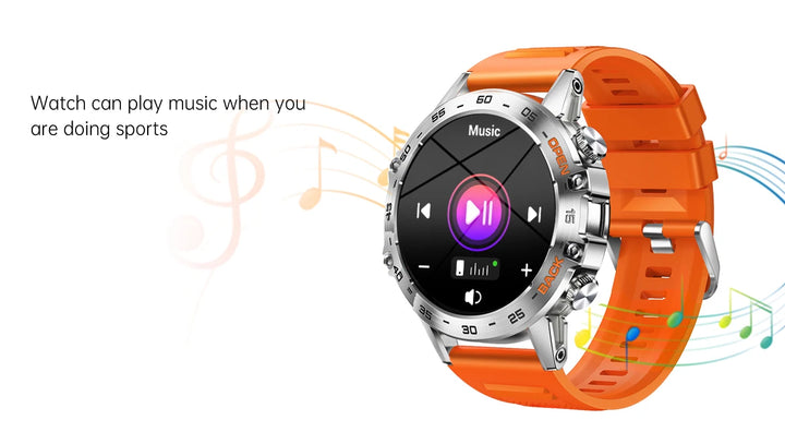 LaNikar New Smart Watch Men 1.39'' Full Touch Bracelet Fitness Tracker Bluetooth Call Heart Rate Smart Clock Men Smartwatch K52