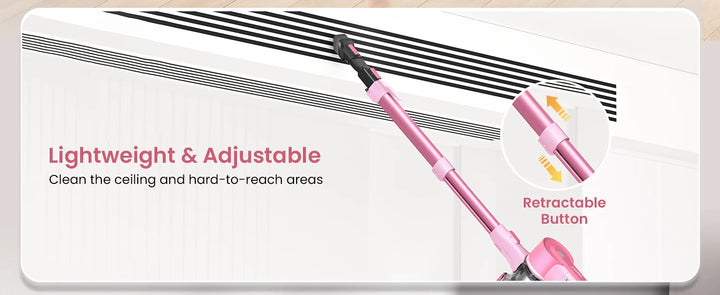 YOMA S11 PRO ,Cordless Vacuum Cleaner, 350W 30KPA Stick Vacuum , Handheld Vacuum for Pet Hair Hard Floor,PINK