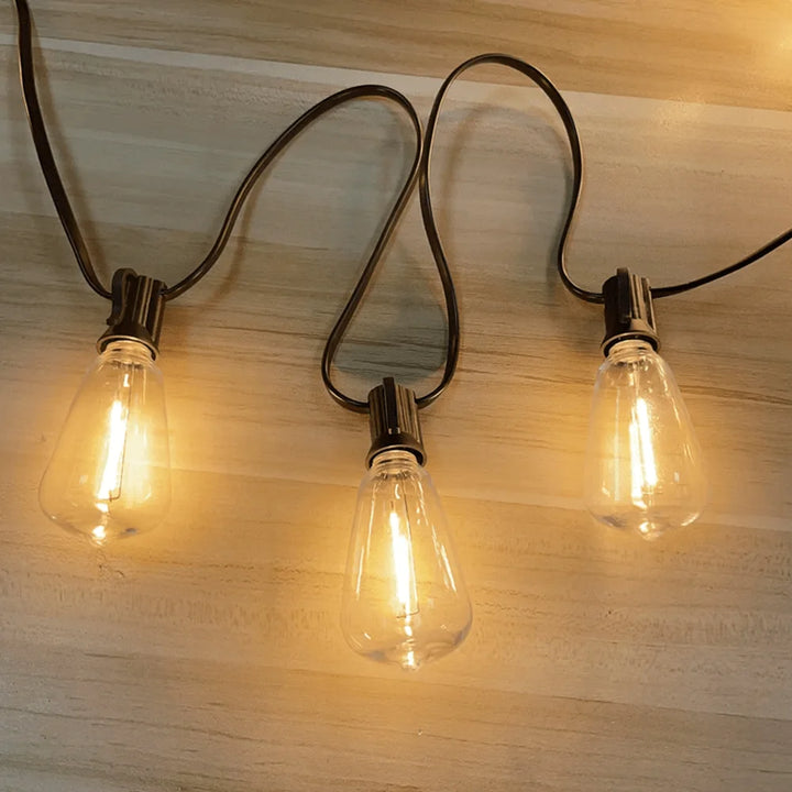 150FT 60 Bulb Outdoor String Lights Hanging Patio LED Bulbs Halloween Outside Lighting Patio Backyard Porch Holiday Party Decor