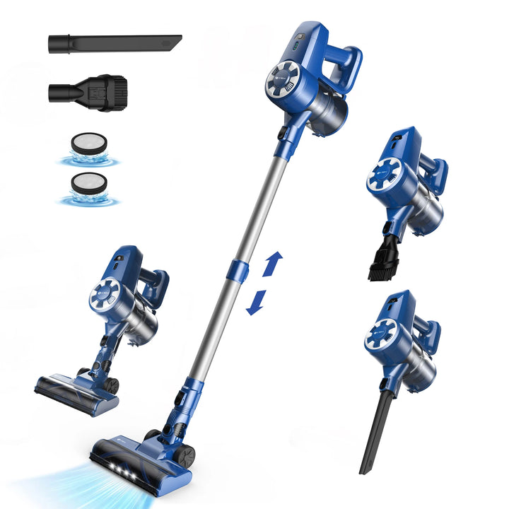 UMLO N3S Cordless Vacuum Cleaner , 6-in-1Lightweight, 40 Min Max Runtime, Rechargeable Vacuum for Low-Pile Carpet Hardwood Floor