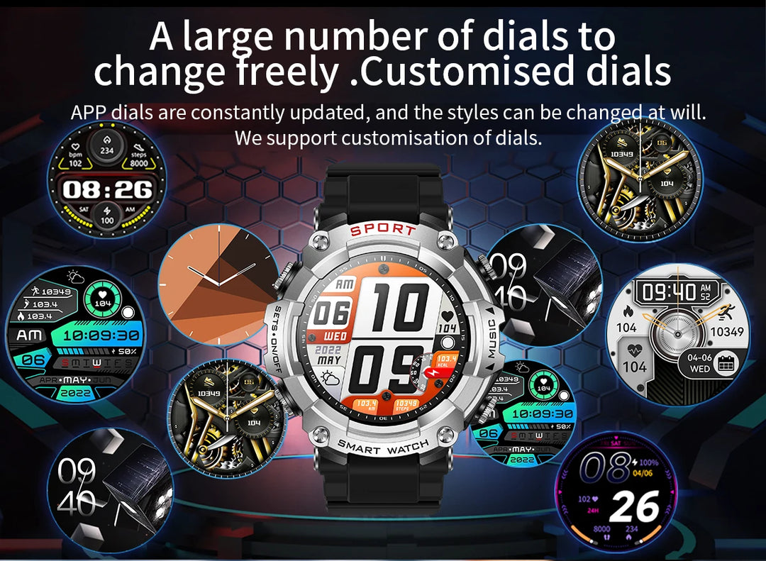 LaNikar Smart Watch AMOLED Display With In-Ear Bluetooth Headset Heart Rate Blood Pressure Oxygen Saturation Monitoring HD Audio