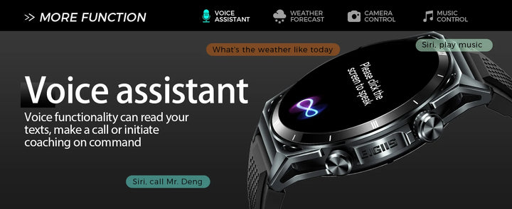 LaNikar New KE6 Smart Watch 1.43" AMOLED Display Men Black Sports Watch KE Series Bluetooth Call Health Monitor IP68 Waterproof