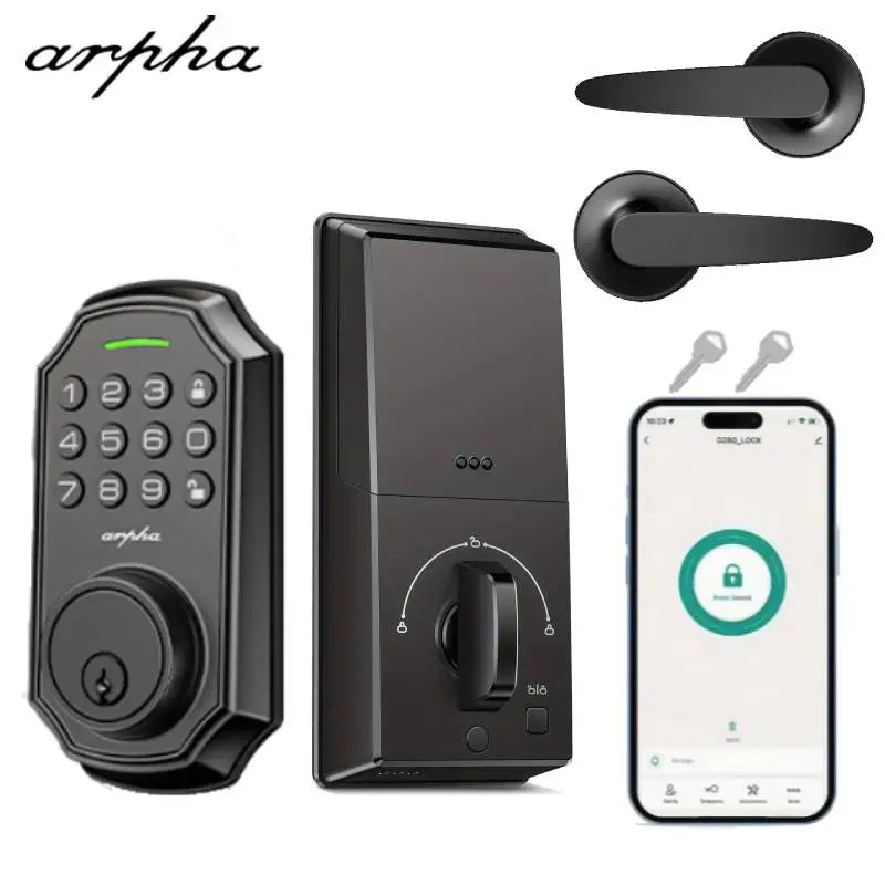 Arpha Smart Door Lock D180H Electronic Lock Bluetooth Door Lock 100 Password App Control Combination Lock Long Battery Life