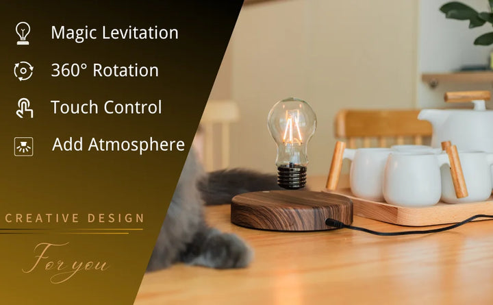 1pc Magnetic Suspension Light Bulb, For Bedroom Office Bar Reading Room Home Decor
