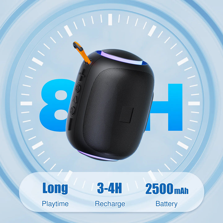 Mini Portable Metal Speaker Metallic Wireless Bluetooth Speaker Stereo Indoor/Outdoor Portable Subwoofer Compact Speaker