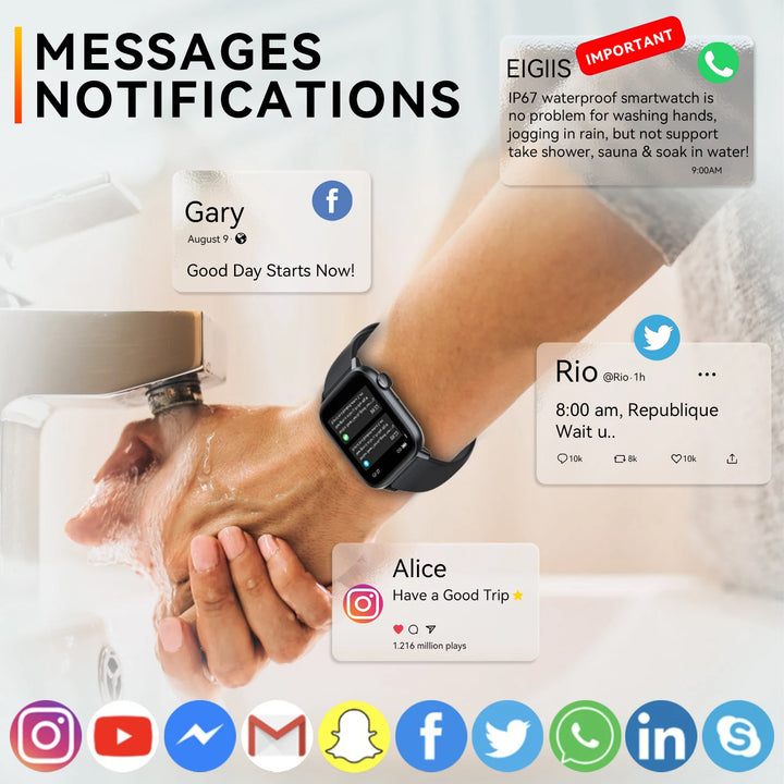 LaNikar Smart Watches for Men with Touch Fitness Trackers Watch with Heart Rate Sleep Monitor 100+ Sports Modes