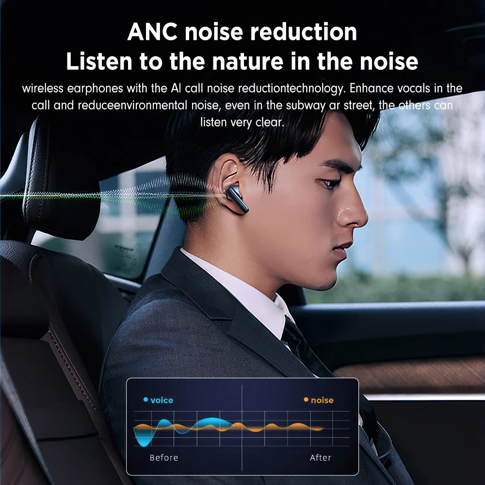 Mpow XY-17 Bluetooth 5.3 In-ear Wireless Sports Earphones ANC Active Noise Reduction Bluetooth 26H Playtime Headset for iPhone