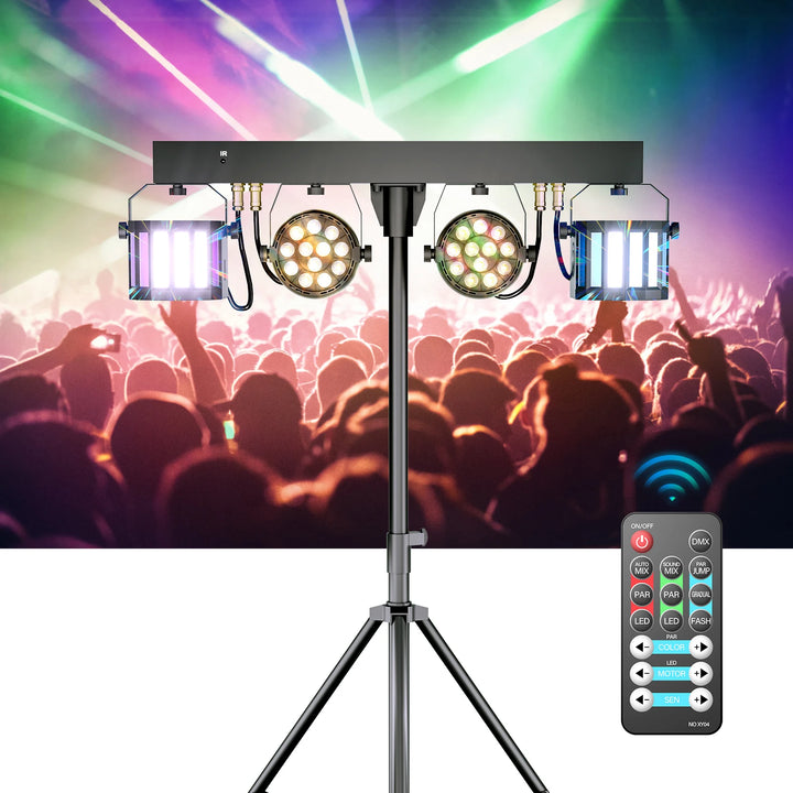U`King Combination Bracket Lights 60W RGBW LED Par Light DMX Controlled Stage Light For DJ Disco Concerts Wedding Birthday Party