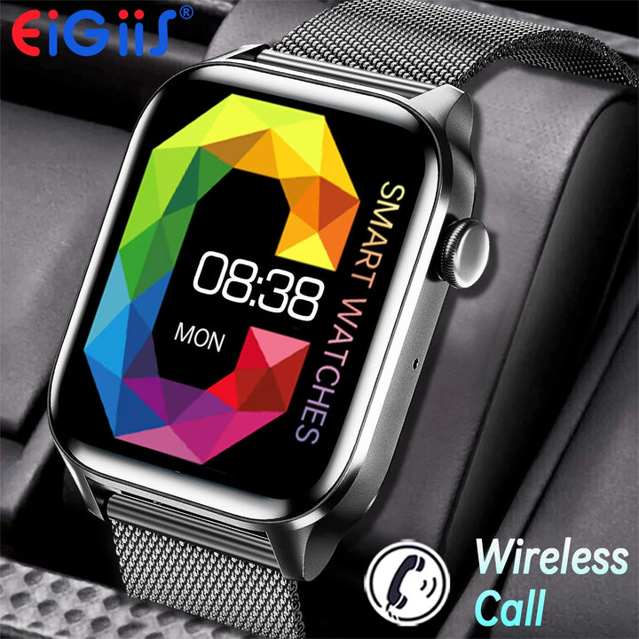 EIGIIS Smart Watch for Women 1.85" HD Call Receive Touch Screen Smartwatch with Multiple Sports Modes
