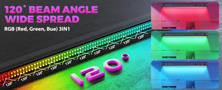 U'King 2Pcs 120W Wall Wash Light Bar RGB 336 LEDs Stage Lights 7000lm Wallwasher Lights For Home Nightclub Wedding Party Show