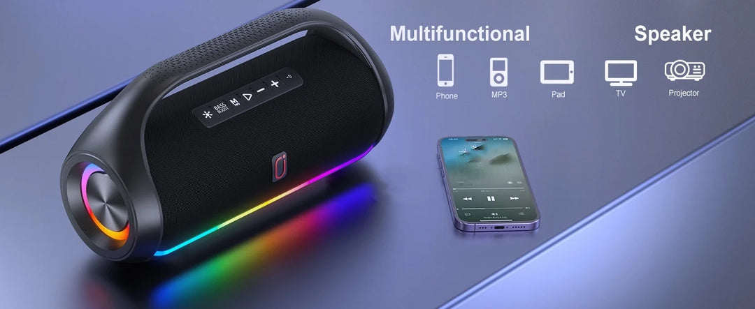 FanFun Bluetooth Speaker Output Power Bluetooth Speaker with Excellent Bass Performace Waterproof Camping Outdoor