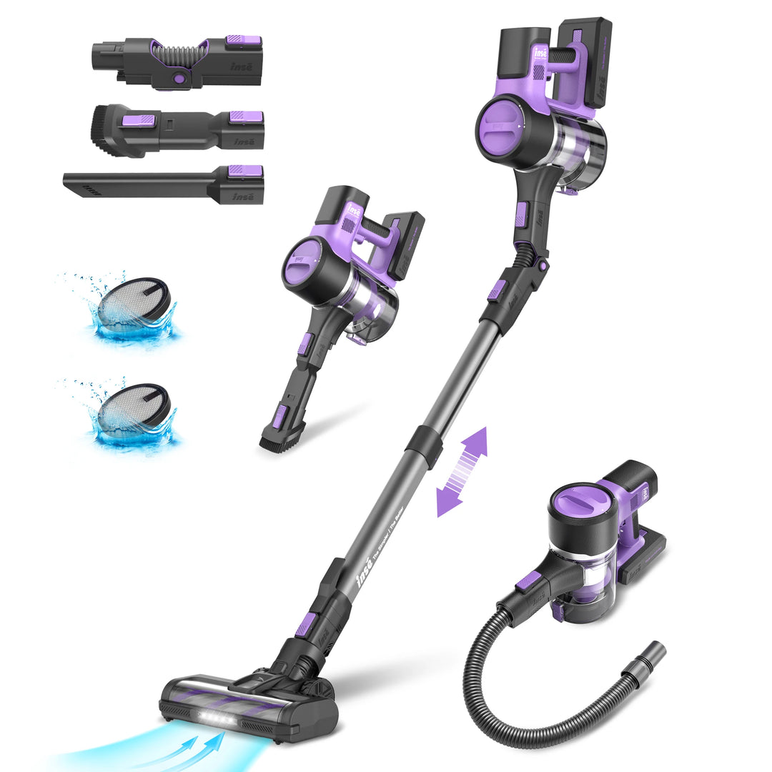 S10/S10X/S10P 45Kpa Powerful Suction Cordless Vacuum Cleaner, 1.2L Dust Box, 2 Batteries for Floor, Carpet & Pet Hair