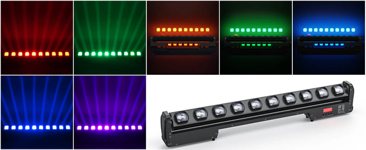 U'King 2Pcs 250W RGBW Wall Washer Light 10X25W LED Rotatable Dot Beam Moving Head Stage Lights For Party KTV Club Bar Wedding DJ