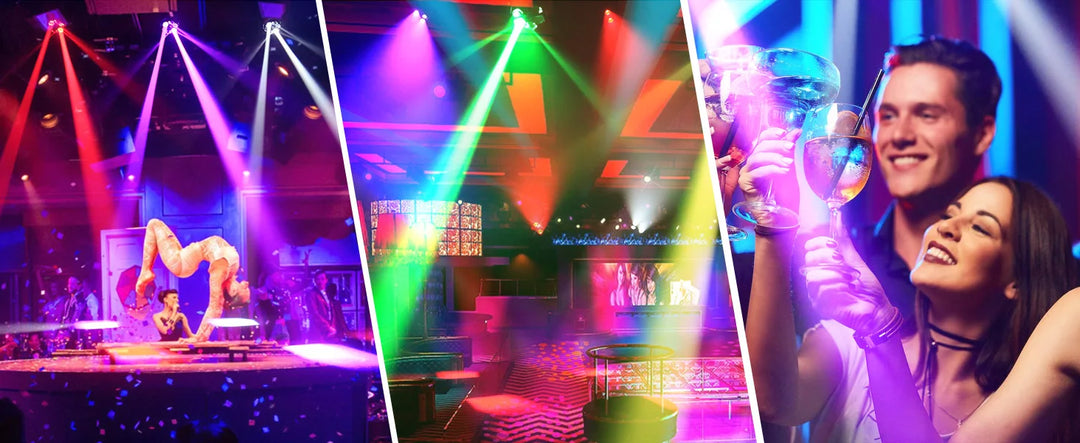 U'King 300W Moving Head DJ Lights LEDs BEE'S EYE Stage Lights DMX Control&Sound Activated For DJ Bar Christmas wedding Party