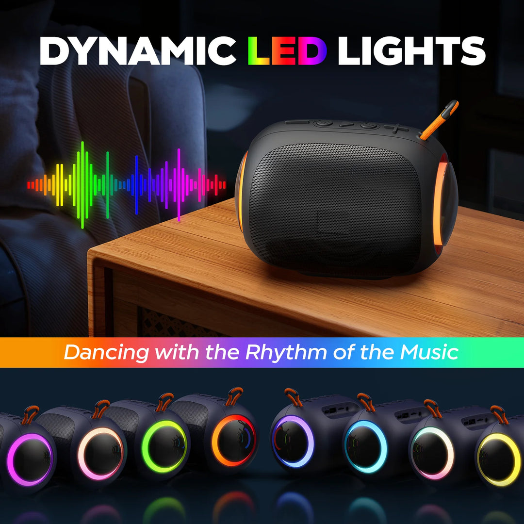 Mini Portable Metal Speaker Metallic Wireless Bluetooth Speaker Stereo Indoor/Outdoor Portable Subwoofer Compact Speaker