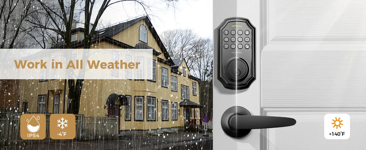 Arpha Smart Door Lock D180H Electronic Lock Bluetooth Door Lock 100 Password App Control Combination Lock Long Battery Life