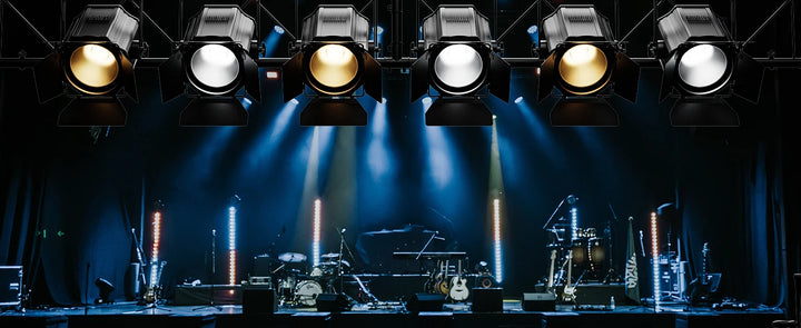 U'King 1/2Pcs 200W LED COB Par Lights With Barndoor Warm&Cold White Linear Spotlights DMX Stage Lights For Stage Party Concert