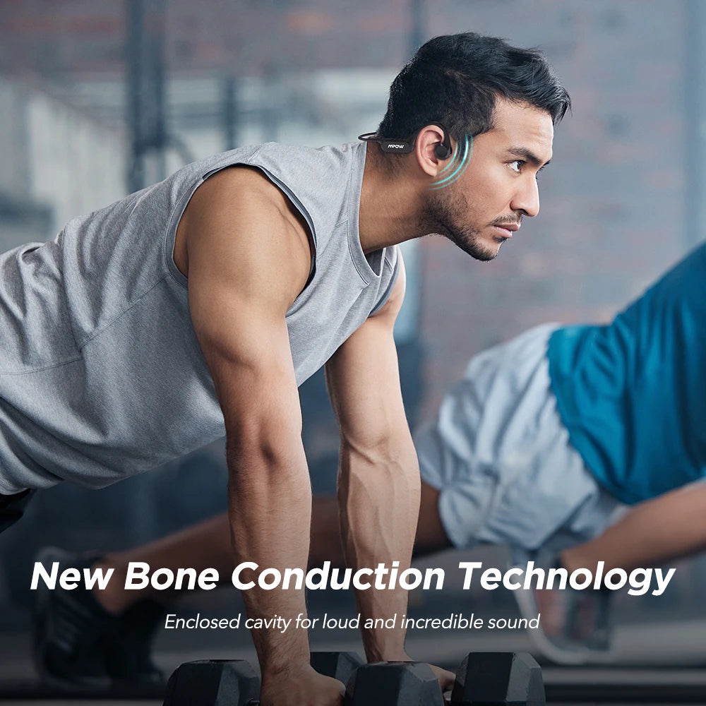 Mpow X14 Bone Conduction Sport Headphones Bluetooth 5.3 Wireless Earphone Handsfree IPX6 Waterproof TWS Headset with Mic for Gym