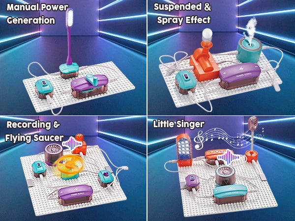 VATOS Science Circuit for Kids DIY Electronics Exploration Kit 150+ Project Physics Experiment Circuit Board Educate Toy Ages 6+
