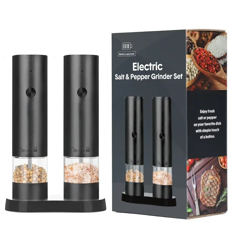 Electric Salt and Pepper Grinder Adjustable Coarseness Large Capacity Pepper Grinder Rechargeable Spices