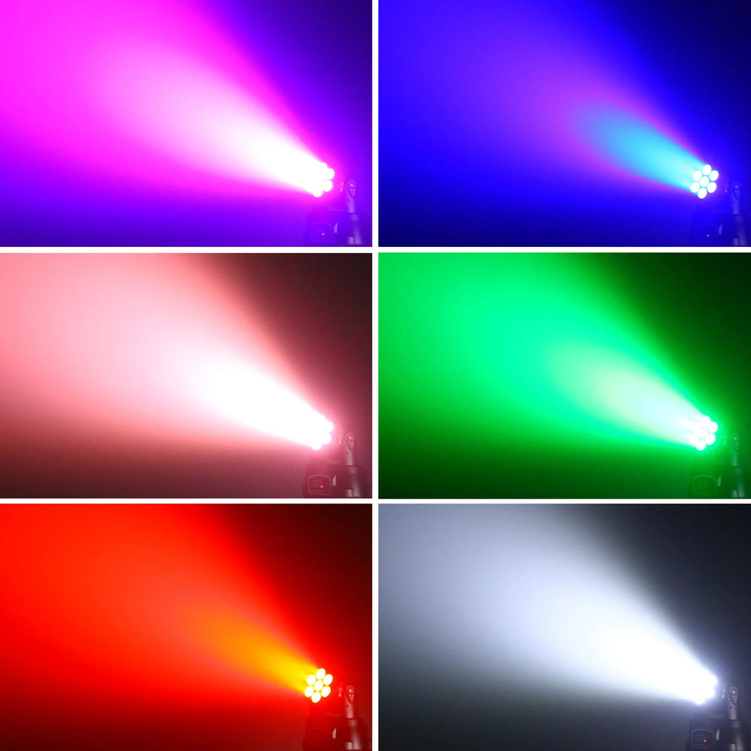 U`King 4Pcs 50W Moving Head Stage Lights 7X4W RGBW LED Beam SpotlightS DMX DJ Light For Disco Music Wedding Party Dance Club KTV