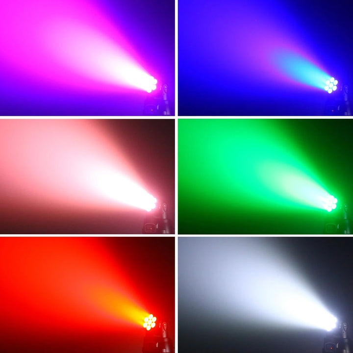 U`King 4Pcs 50W Moving Head Stage Lights 7X4W RGBW LED Beam SpotlightS DMX DJ Light For Disco Music Wedding Party Dance Club KTV