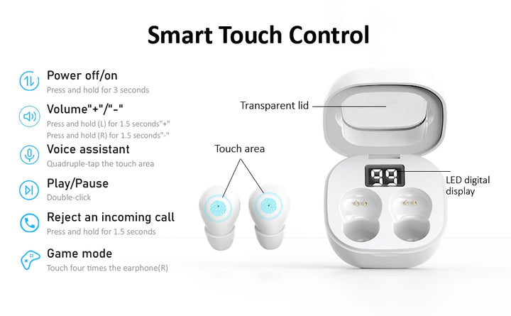 Mini Earbuds Wireless Bluetooth for Small Ear Canals