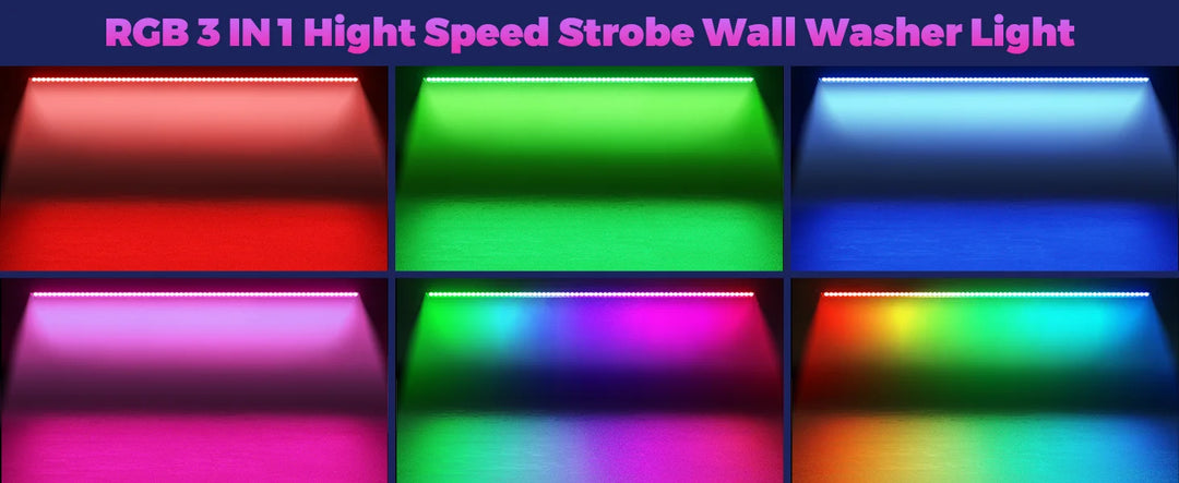 U'King 2Pcs 120W Wall Wash Light Bar RGB 336 LEDs Stage Lights 7000lm Wallwasher Lights For Home Nightclub Wedding Party Show